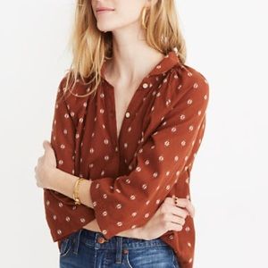 Madewell Raglan Peasant Top